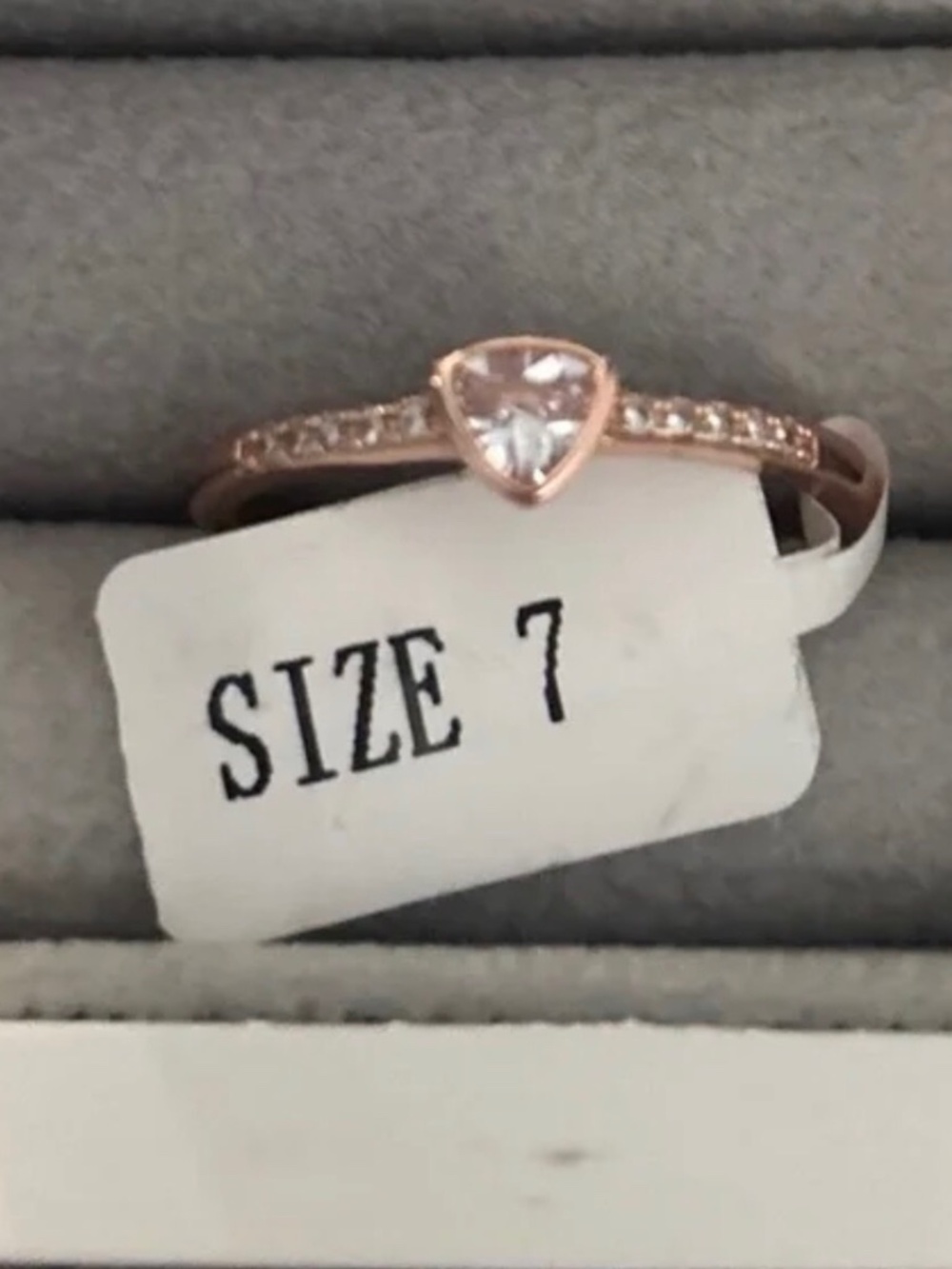 Charmed Aroma - Women's Heart Solitaire Ring with Pavè Band (Rose Gold)